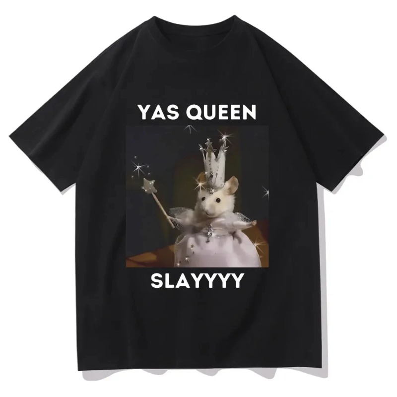 Sad Hamster T-shirt Funny Yas  - огляд і ціна Queen Street Fashion