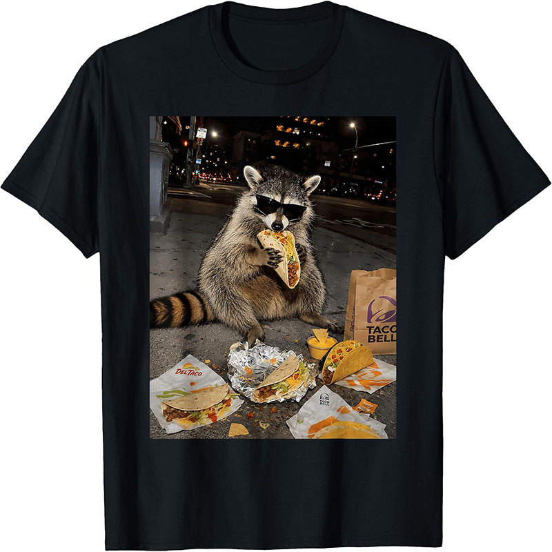Raccoon Wearing Sunglasses Eat - огляд і ціна Fashion Street Night