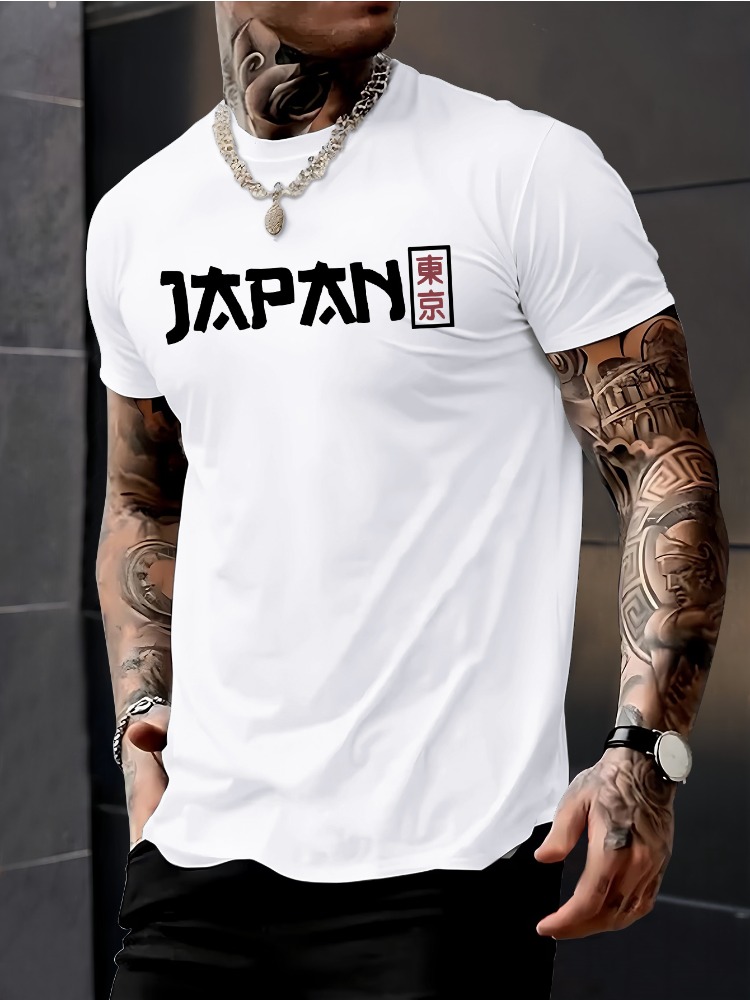 Male Short Sleeve Crew Neck Te - огляд і ціна Street Fashion For Short Guys