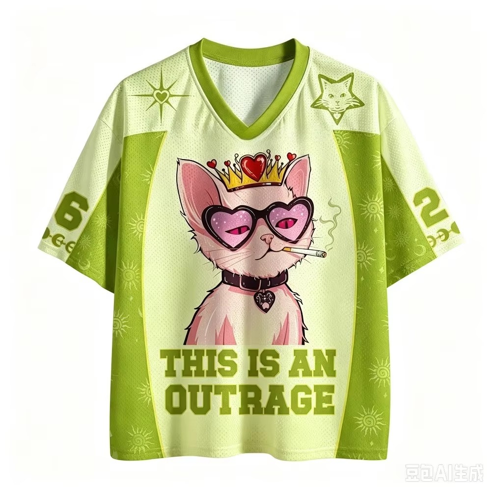 Queen Cat Pattern 3D Printed M - огляд і ціна Queen Street Fashion